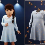 Toddler - Dress with golden hearts