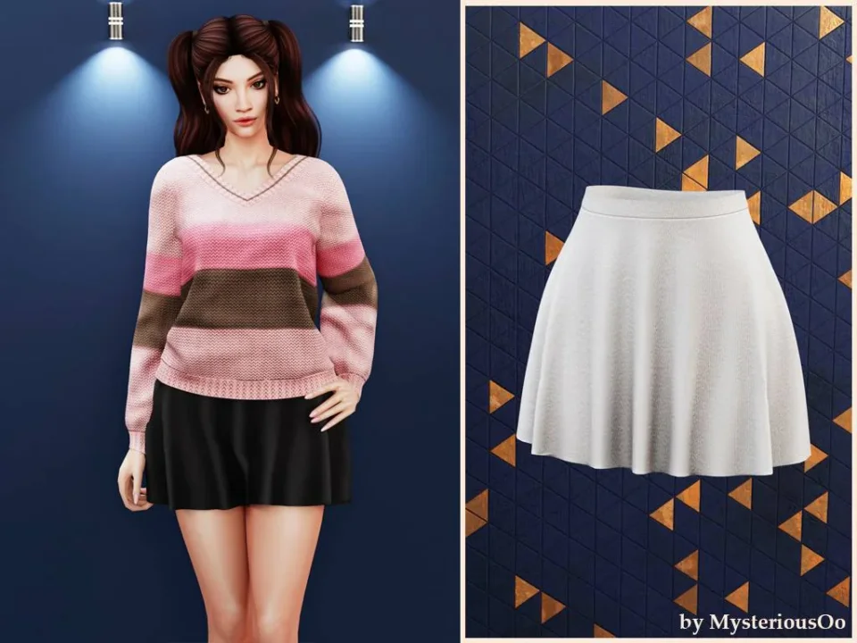 Everyday flare knit skirt