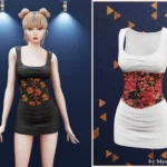 Floral corset mini dress
