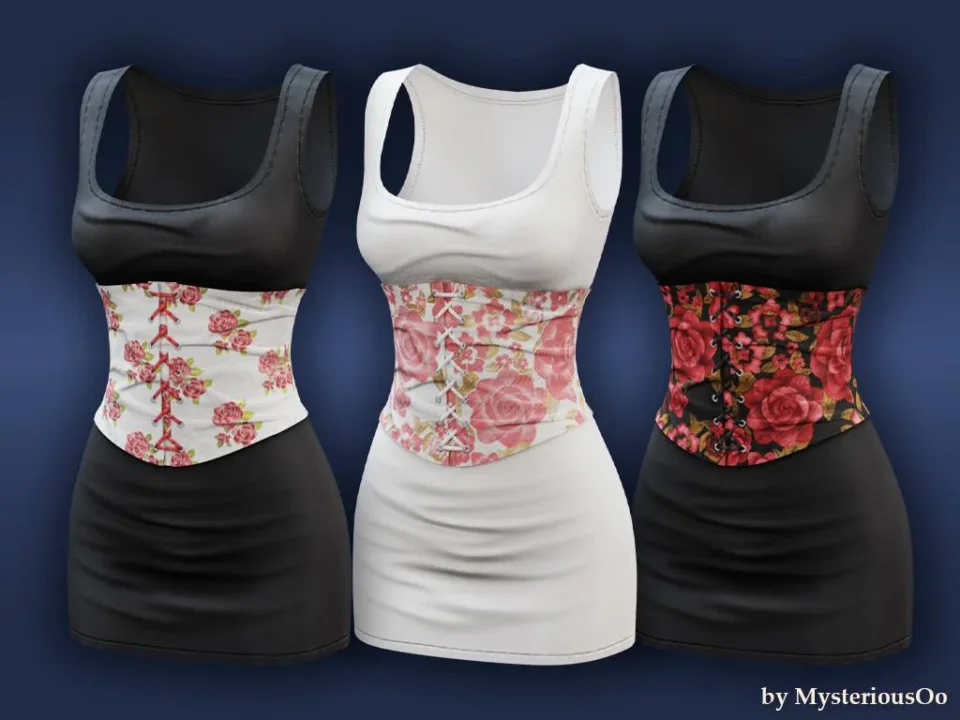 Floral corset mini dress