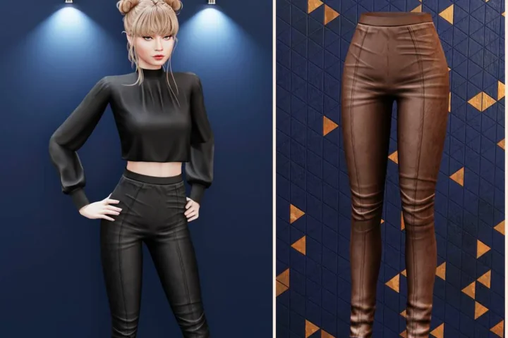High waist fitted pants