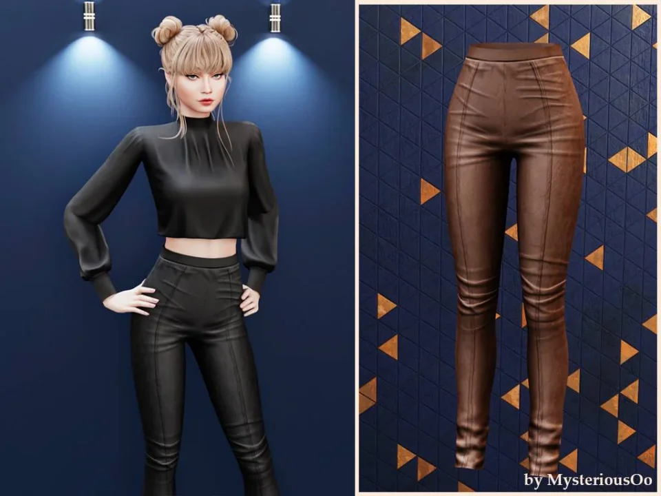 High waist fitted pants
