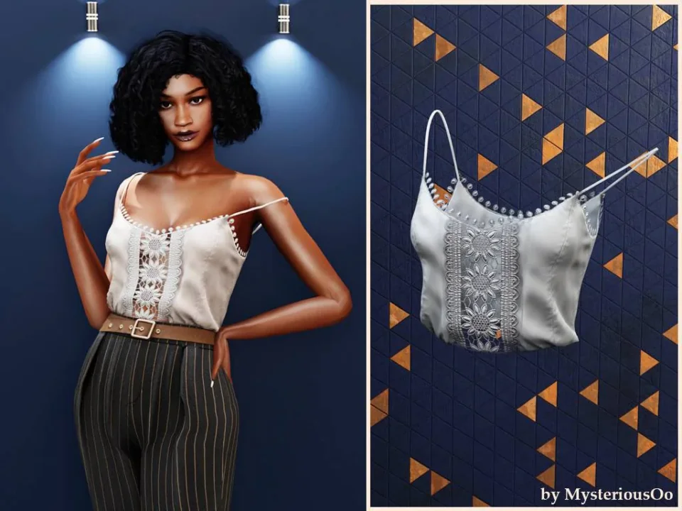 Lace trim camisole top