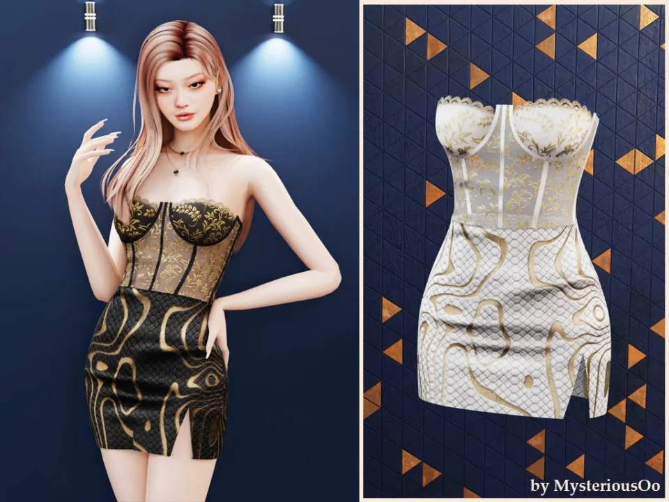 Ornate lace corset dress
