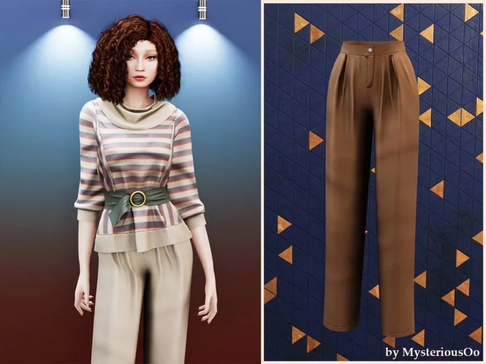Relaxed high waist trousers with pleats