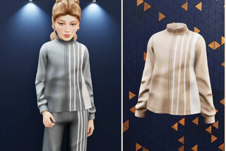 Child - Retro stripe track jacket