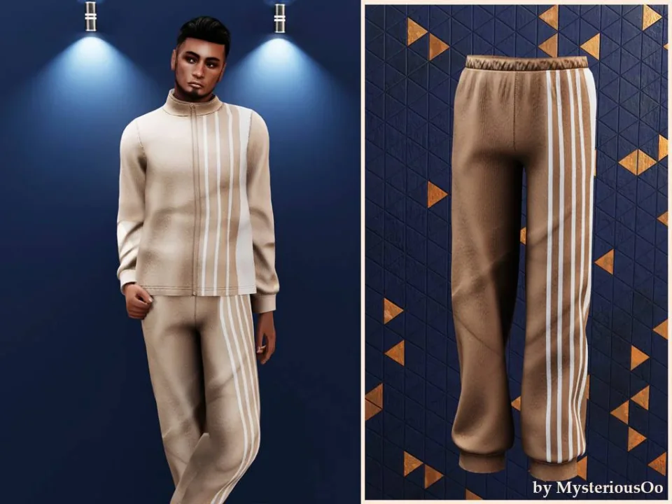 Male - Retro stripe track pants