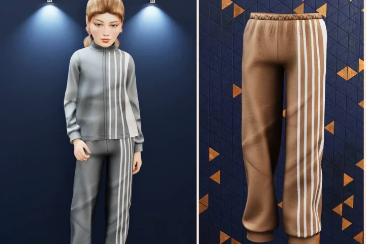 Child - Retro stripe track pants