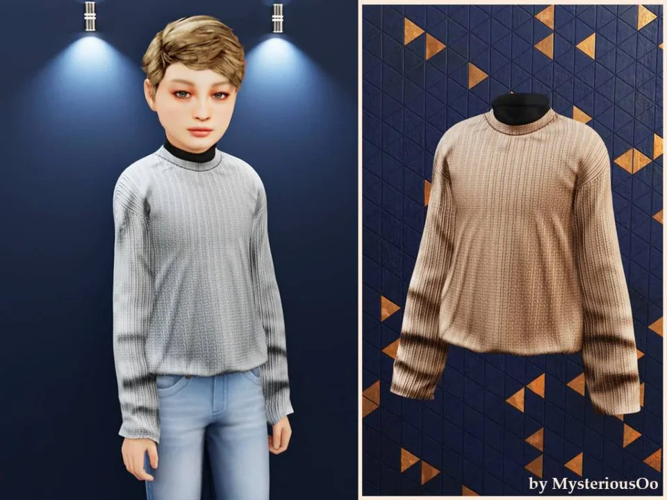 Child - Ribbed casual knit sweater
