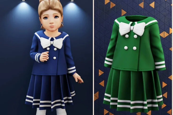 Toddler - Sailor bow outfit