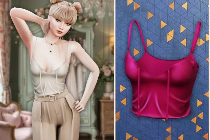 Satin tie detail camisole