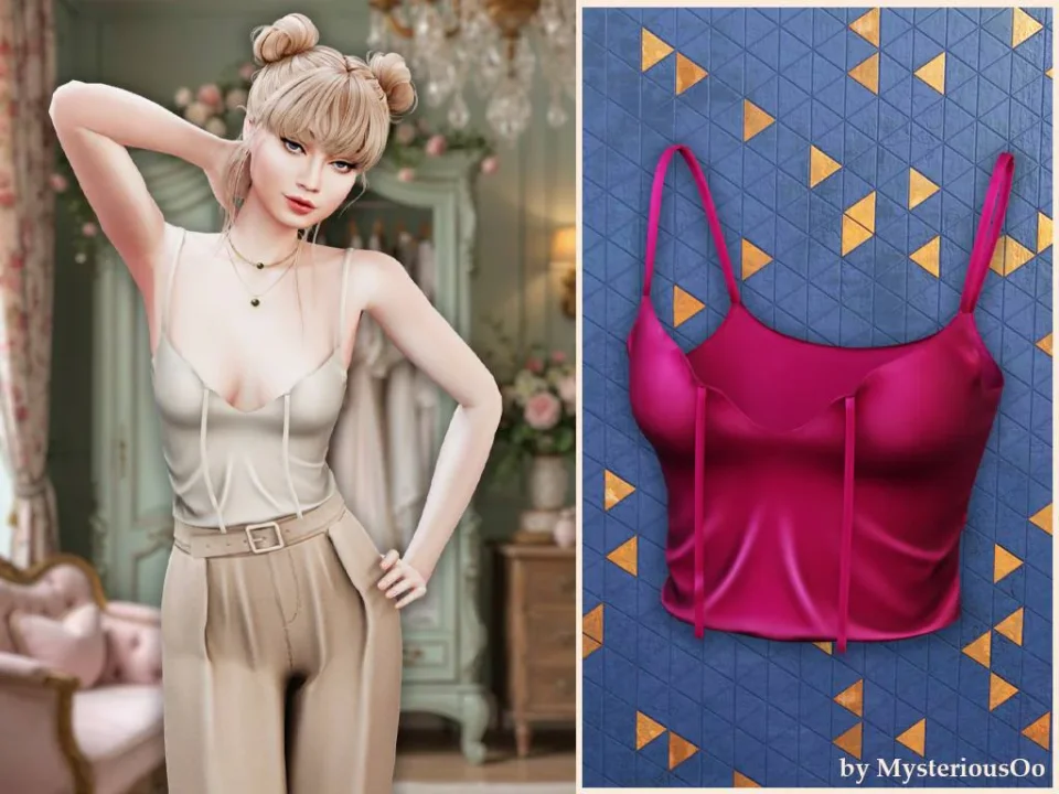 Satin tie detail camisole
