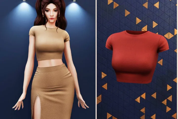 Short sleeve crop top