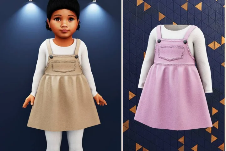 Toddler - Soft dungaree dress
