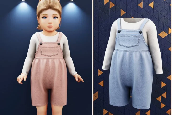 Toddler - Soft dungaree playsuit