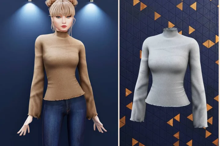 Adult - Soft knit high neck top