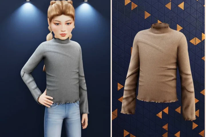 Child - Soft knit high neck top