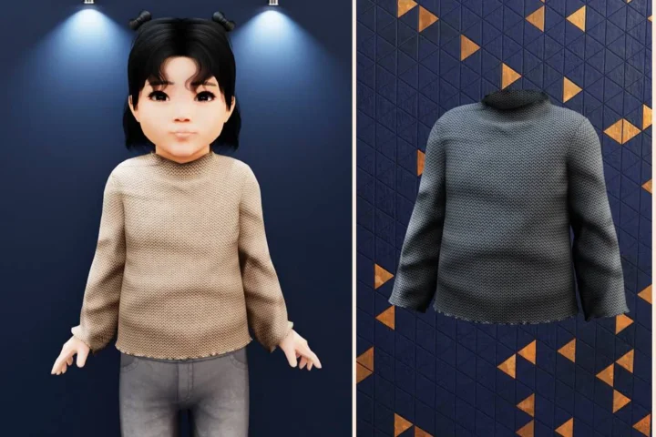 Toddler - Soft knit high neck top