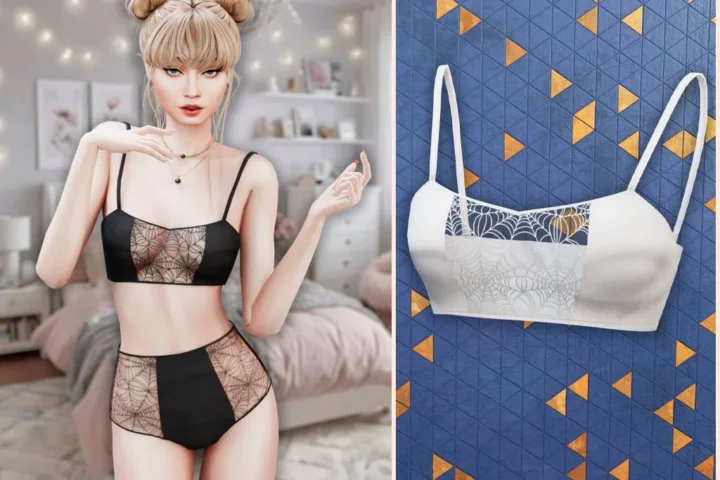 Spider lace bralette top