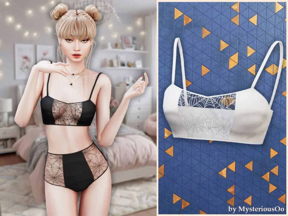 Spider lace bralette top