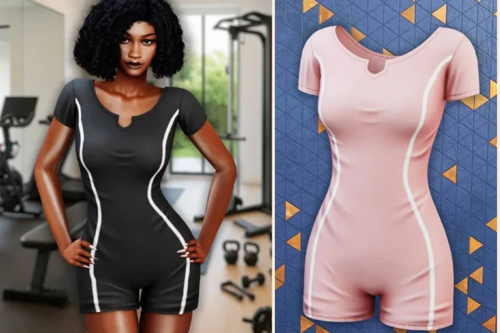 Sport fit short sleeve romper