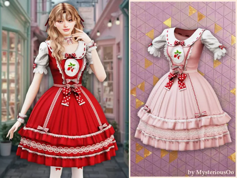 Sweet berry tea dress