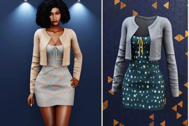 Sweet bloom knit set