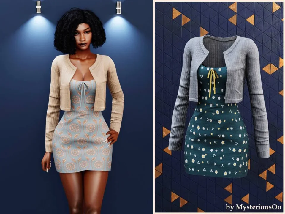 Sweet bloom knit set