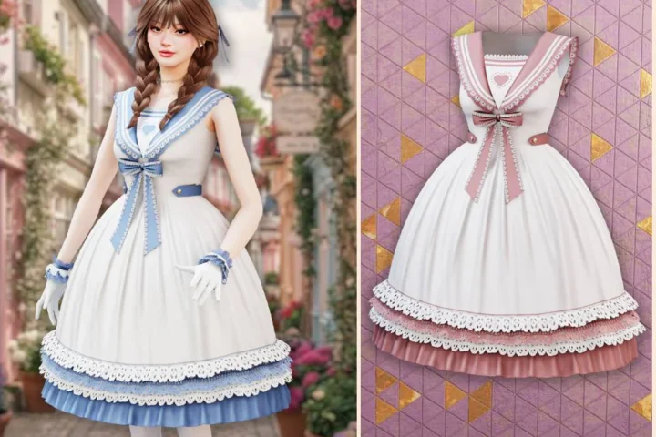Sweet sailor tea dress