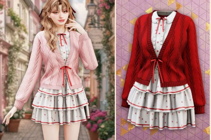 Sweet vintage ribbon outfit