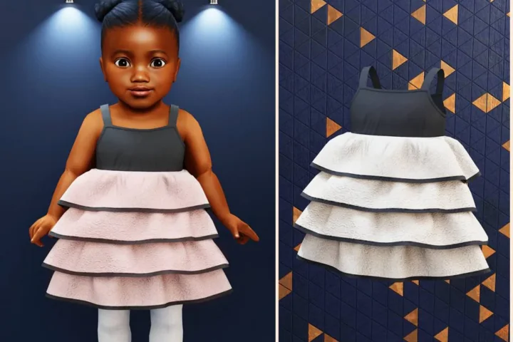 Infant - Tiered lace dress