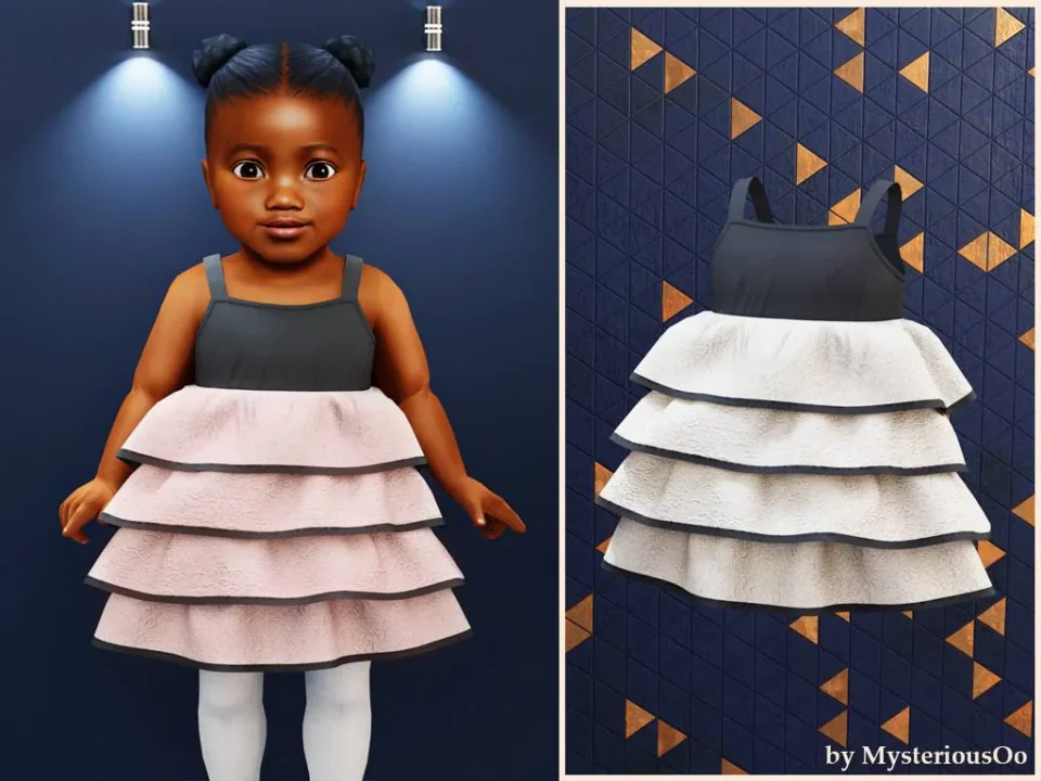 Infant - Tiered lace dress