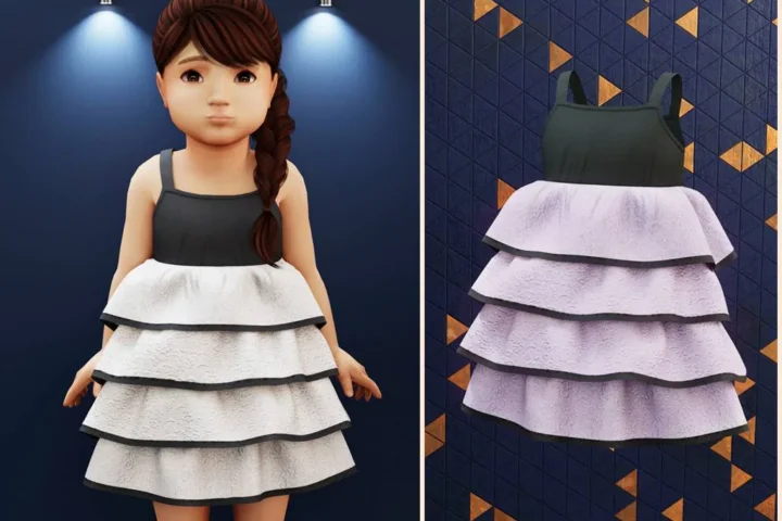 Toddler - Tiered lace dress