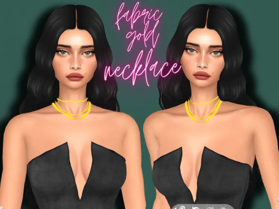 FABRIC GOLD NECKLACE