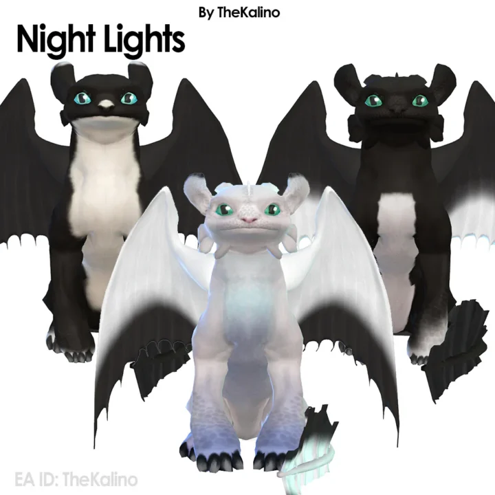Night Fury and Light Fury (Large Dogs)