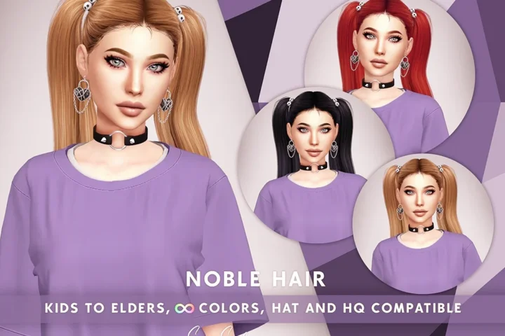 SONYASIMS - Noble Hair (VERSION - B - NO FRONT STRANDS)