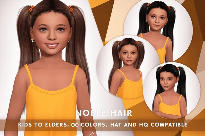 SONYASIMS - Noble Hair KIDS (VERSION - B - NO FRONT STRANDS)