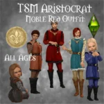 TSM Aristocrat Noble Red Outfit All Ages