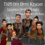 TSM Off Duty Knight Leather Female Outfit & Skirt Version