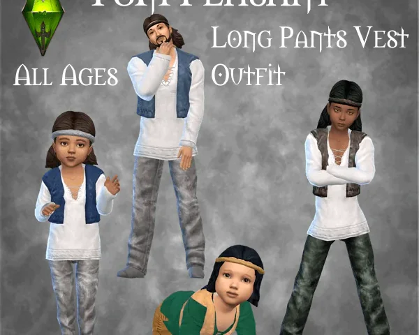 TSM Peasant Long Pants Vest
