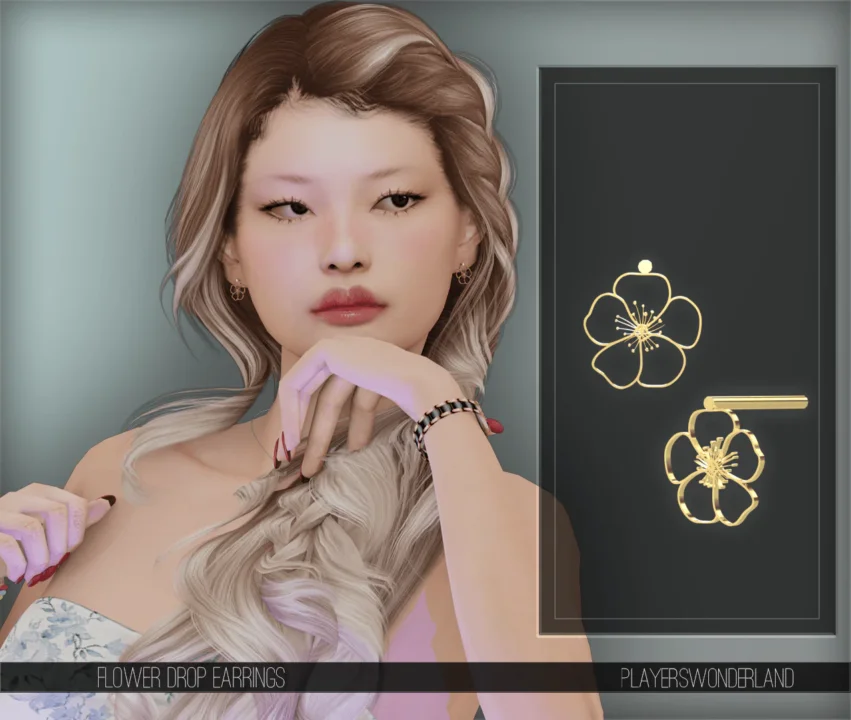 Flower Drop Earrings