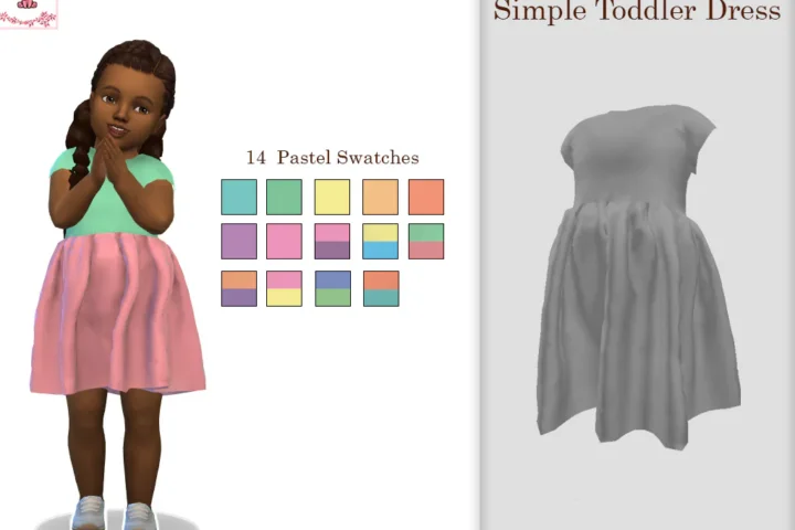 Simple Toddler Dress [Pastel Swatches]