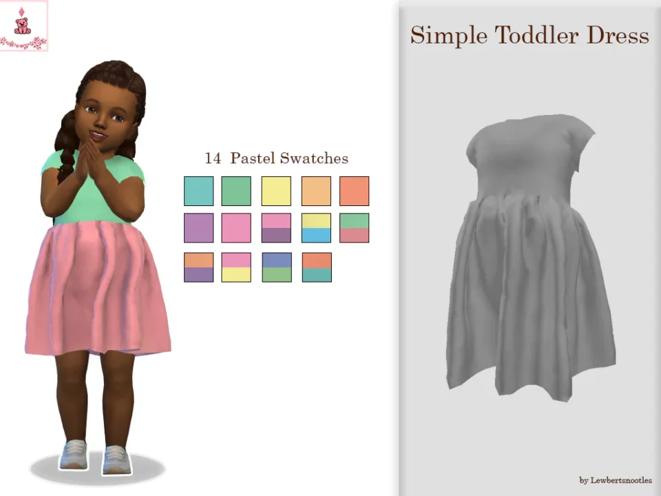 Simple Toddler Dress [Pastel Swatches]