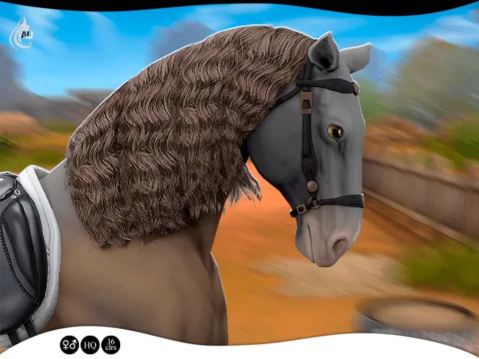 Aurum - Azule curly horse mane