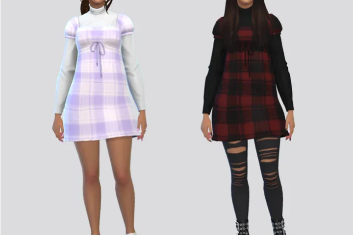 Light & Dark Gingham Dress