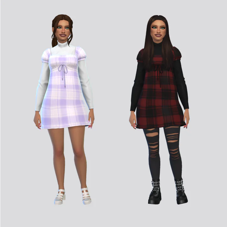 Light & Dark Gingham Dress