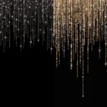 Black Glitter Trim Wallpaper