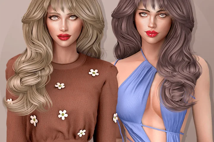 Aurum - Michelle curly hairstyle left side (adult)