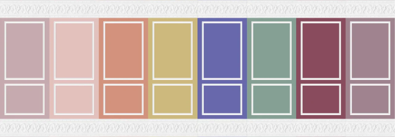 Pantone Crown Molding Wallpapers – Muted