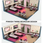 Pinkish Twins Bedroom (NO CC)